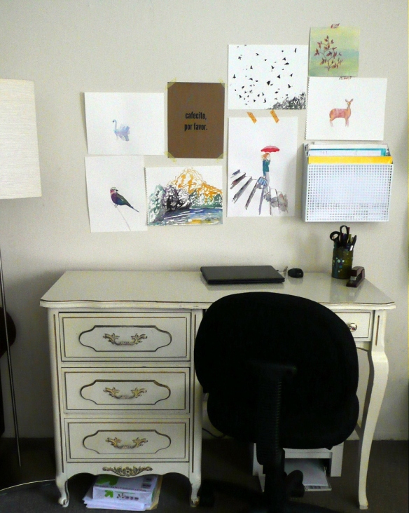 my little desk, and more art
